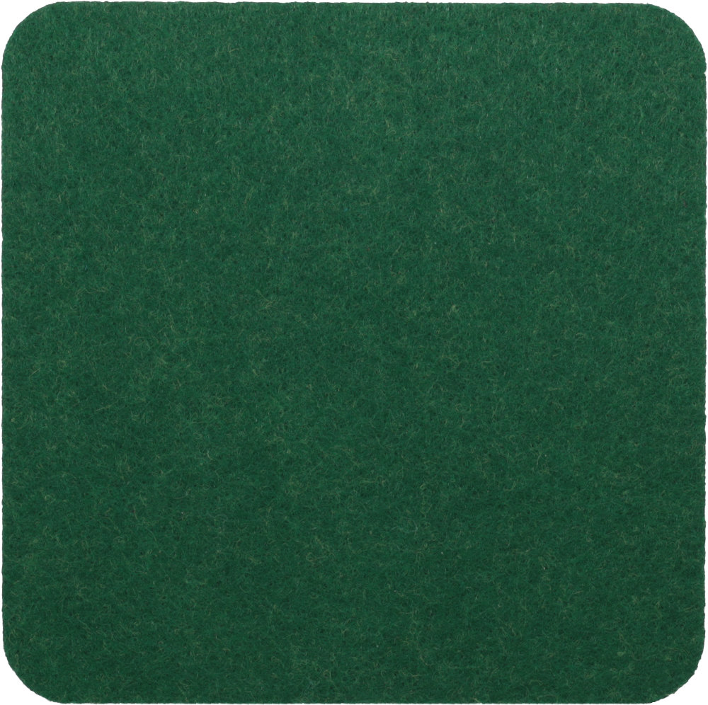  Filzuntersetzer Eckig 25x25cm in Dunkelgrün (RT519). Druck: 2-farbiger Transferdruck
