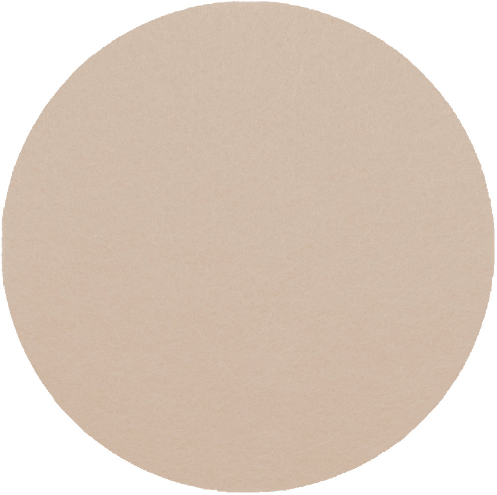 Filzuntersetzer Rund 15cm in Beige (RT523). Druck: Ohne Aufdruck/Neutral