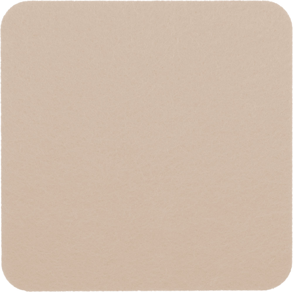  Filzuntersetzer Eckig 30x30cm in Beige (RT523). Druck: Digitaldruck (CMYK)