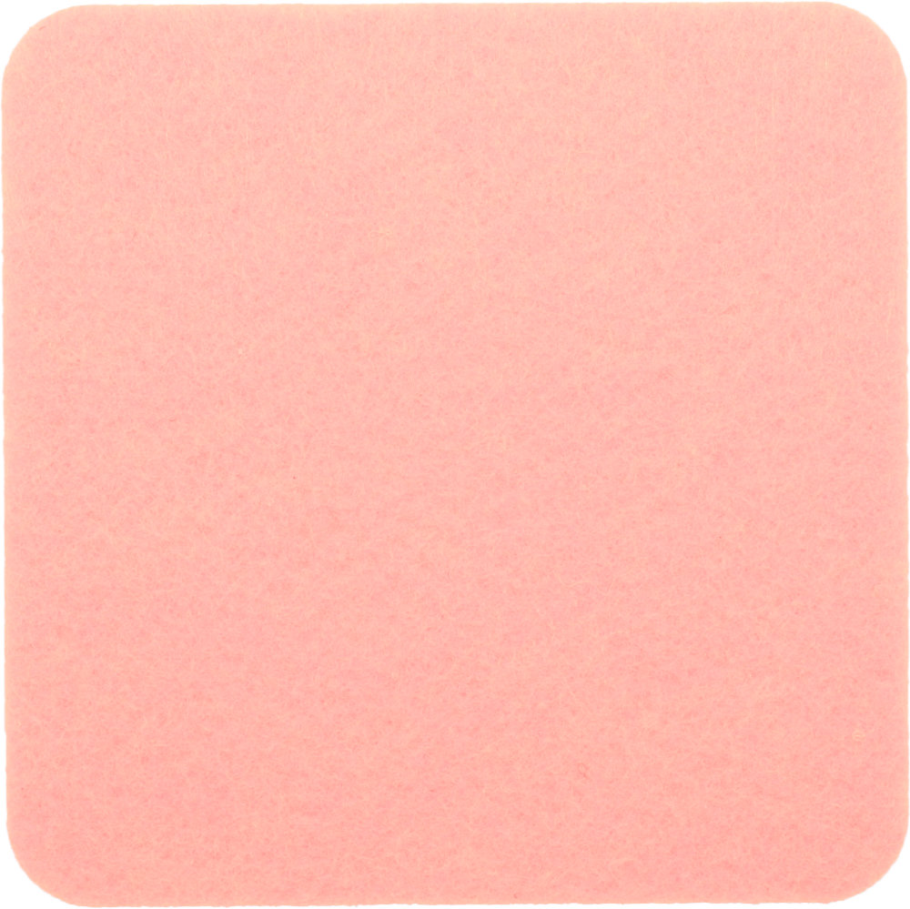Filzuntersetzer Eckig 20x20cm in Rosa (RT515). Druck: 2-farbiger Transferdruck