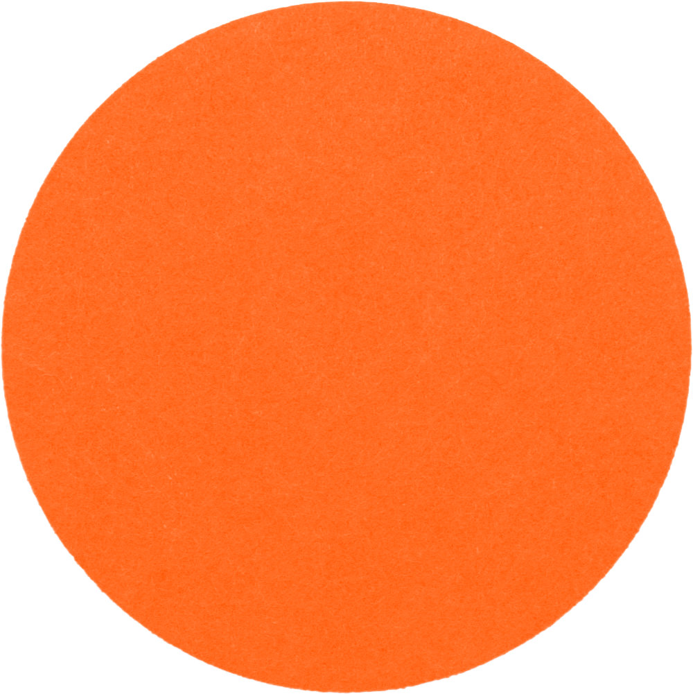 Filzuntersetzer Rund 10cm in Orange (RT509). Druck: Ohne Aufdruck/Neutral