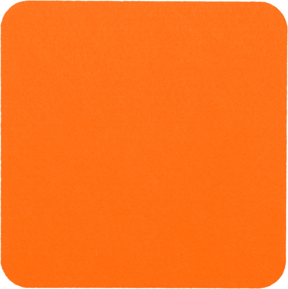  Filzuntersetzer Eckig 30x30cm in Orange (RT509). Druck: Ohne Aufdruck/Neutral