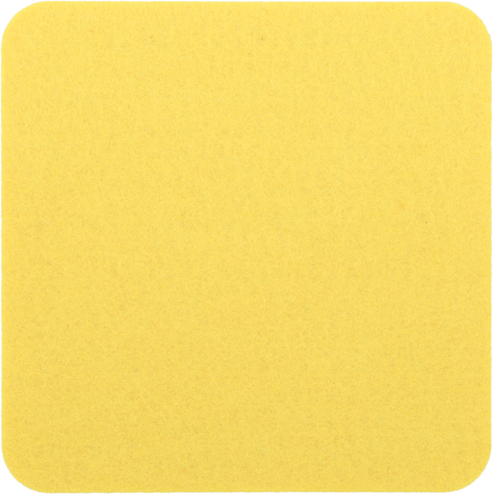  Filzuntersetzer Eckig 20x20cm in Gelb (RT506). Druck: Ohne Aufdruck/Neutral