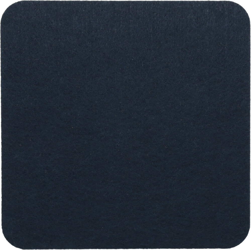  Filzuntersetzer Eckig 10x10cm in Dunkelblau (RT502). Druck: Ohne Aufdruck/Neutral