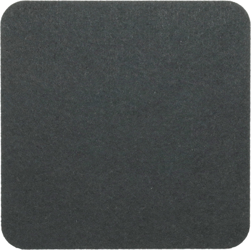  Filzuntersetzer Eckig 10x10cm in Grau (RT505). Druck: Ohne Aufdruck/Neutral