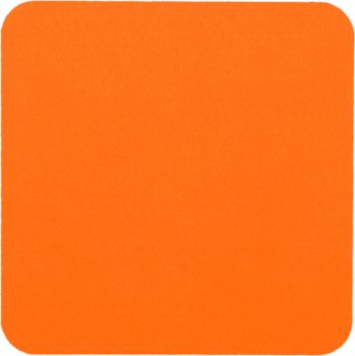 Untersetzer eckig 10 × 10 cm aus Filz, unbedruckt, Orange