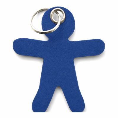 Filz-Schlüsselanhänger Figur Männchen in Blau