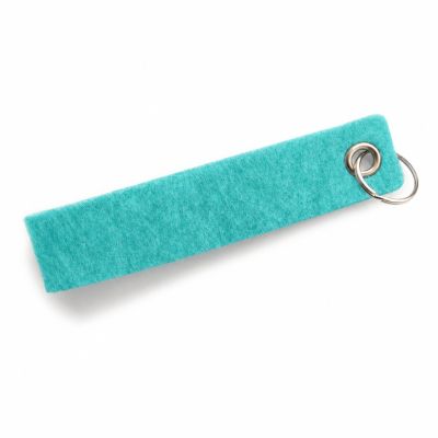 Schlüsselanhänger Schlaufe 140 × 30 mm aus Filz, unbedruckt, Türkis