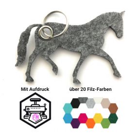 Filz-Schlüsselanhänger Pferd Dressur